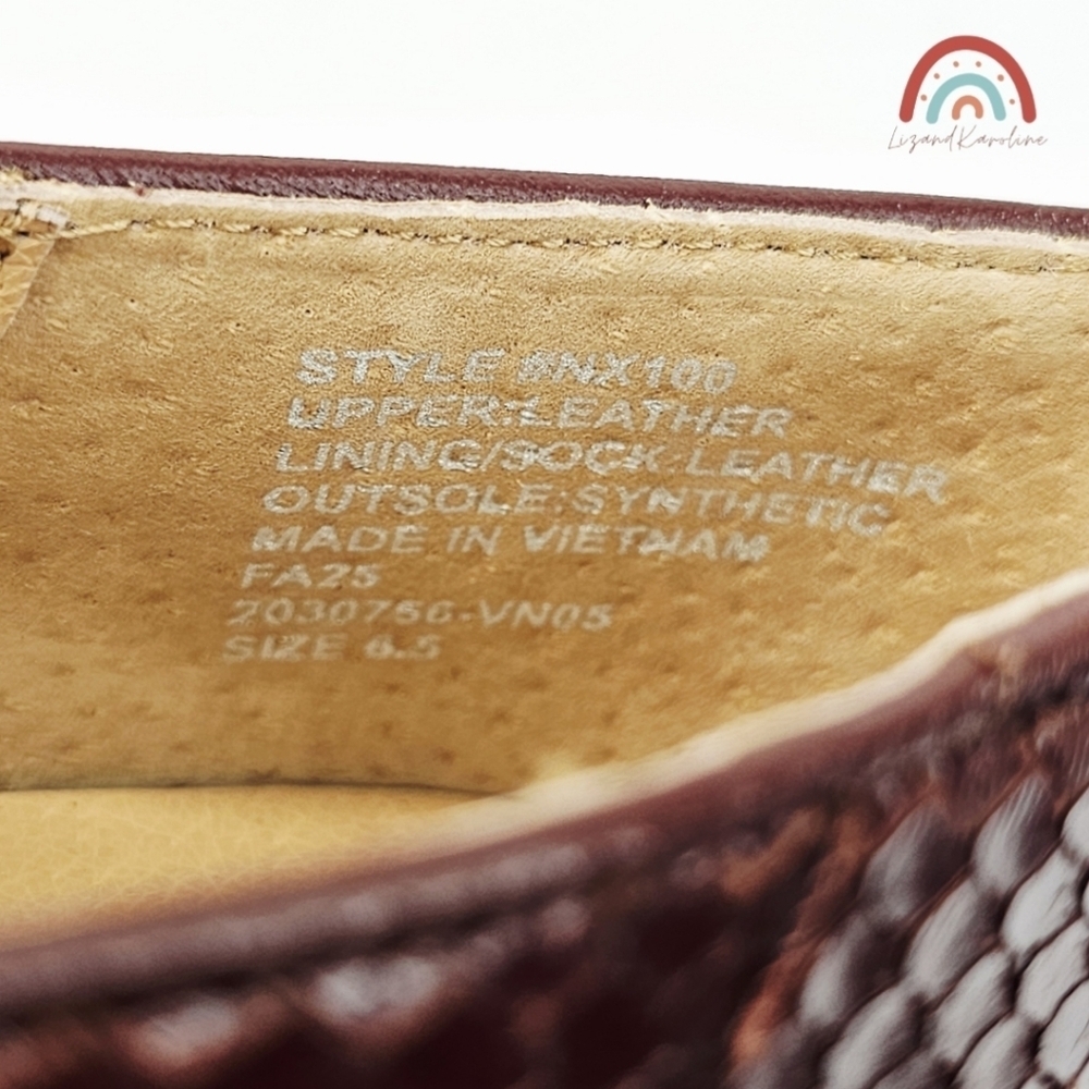 New! Madewell The Greta Ballet Flat in Leather Stained Rosewood Snakeskin 6.5 - Picture 14 of 16